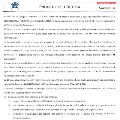 Politica Qualità